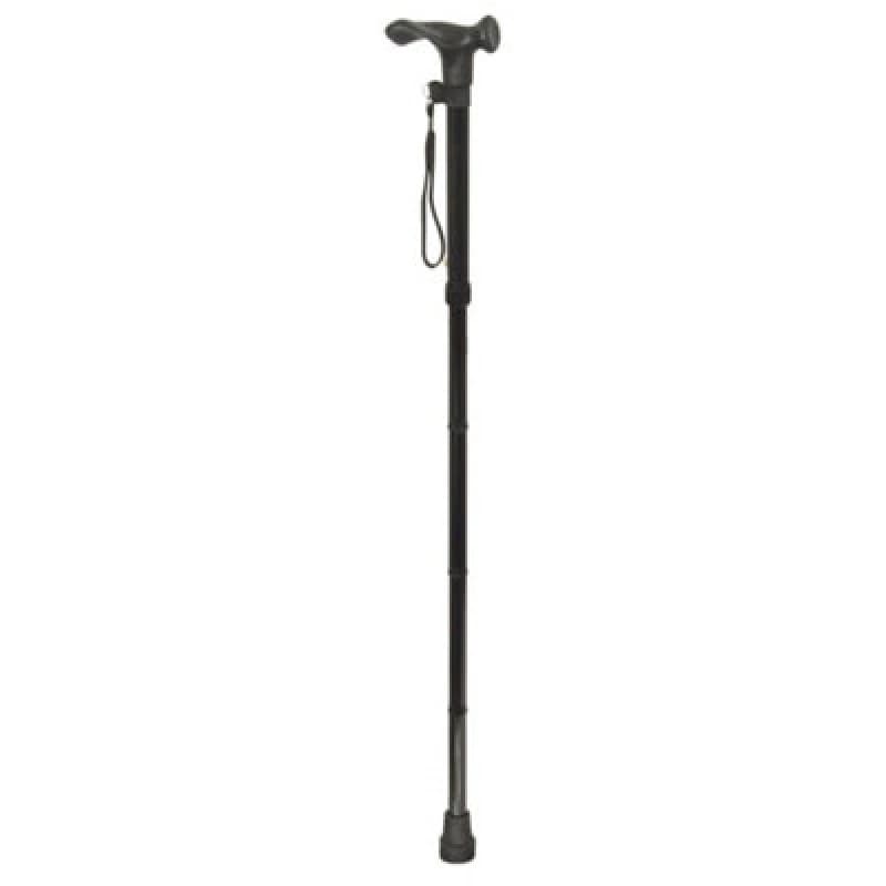 Loops Collapsible Telescopic Left Handed Ergonomic Walking Stick - 5 Height Settings Multi