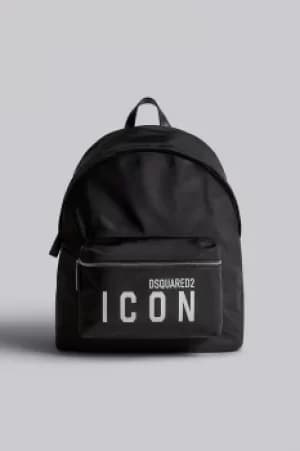 DSQUARED2 Men Rucksack Black Size OneSize 95% Polyamide 5% Bovine leather