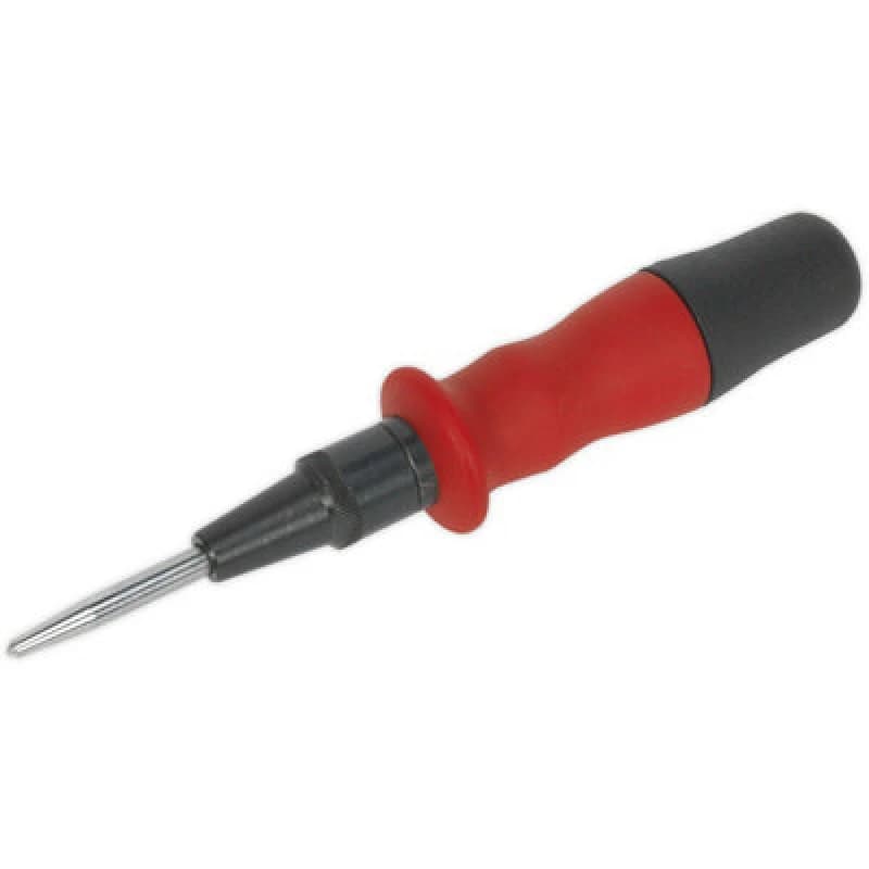 Loops 160mm Sheathed Automatic Centre Punch - Hardened Tip - Comfort Grip Handle Multi
