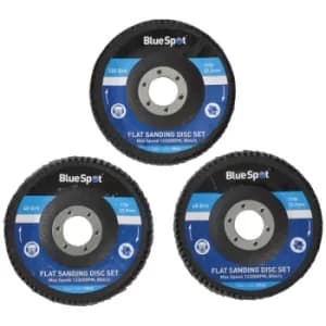 Sanding Flap Disc Set 3 Piece 115MM (4.1/2IN)
