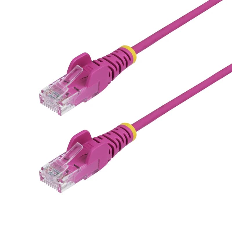 StarTech.com 50cm Pink Slim CAT6 Ethernet Cable. Snagless. 100W PoE. U