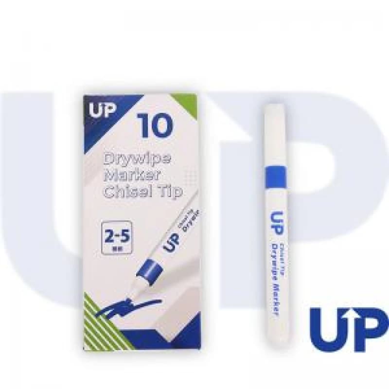 UP Drywipe Chisel Tip Marker Blue (10)
