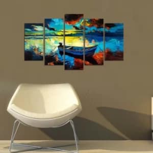 5M-63 Multicolor Decorative MDF Painting (5 Pieces)