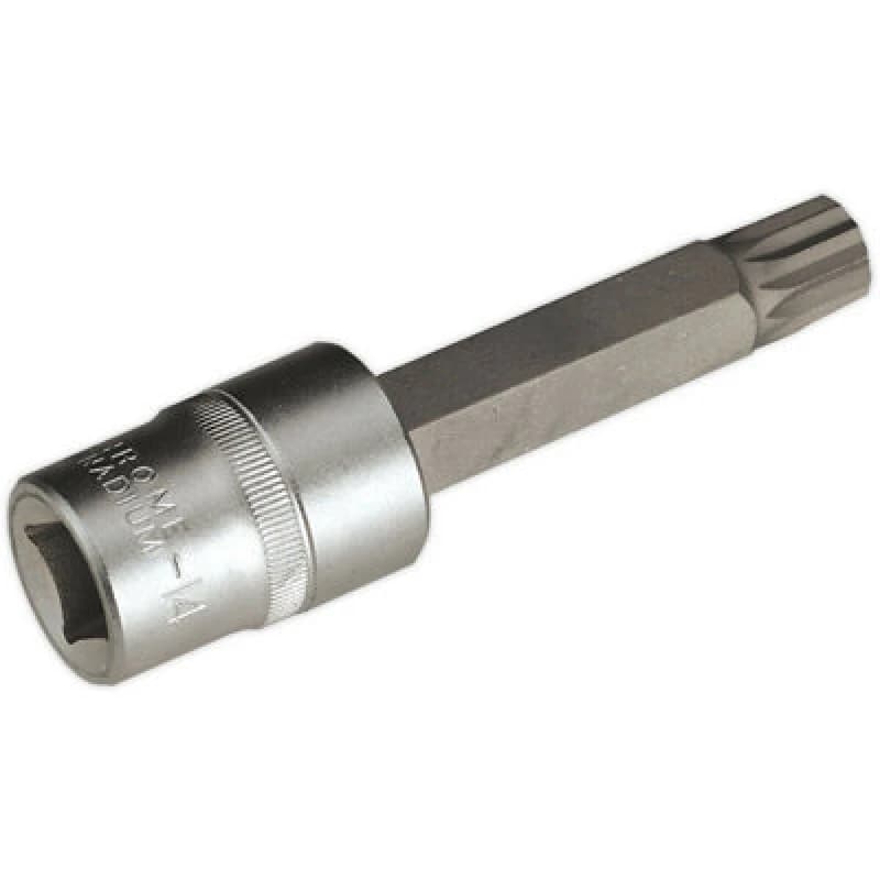 Loops M14 x 100mm Long Spline Socket Bit - 1/2" Square Drive - Cylinder Head Bolt Multi