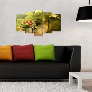 5PMX-133 Multicolor Decorative MDF Painting (5 Pieces)