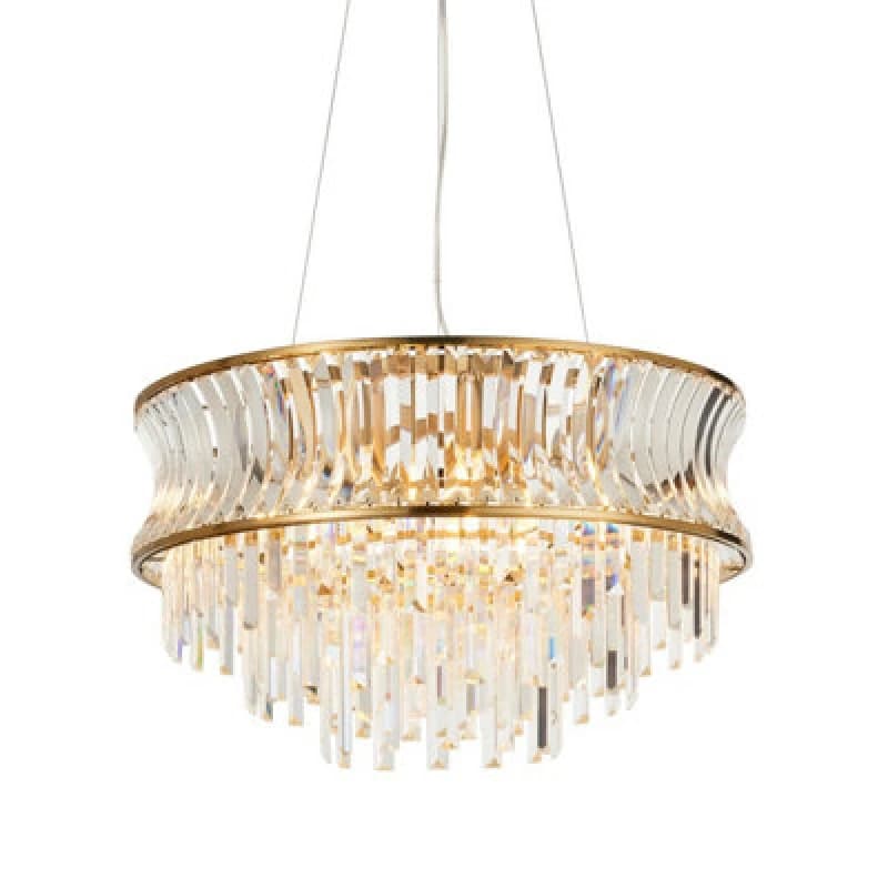 Bog Oak Ceiling Light, Matte White Striped, Antique Brass