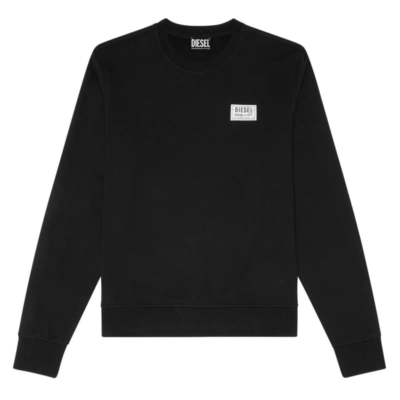 Diesel Patch Logo Crew Sweater - Black XS