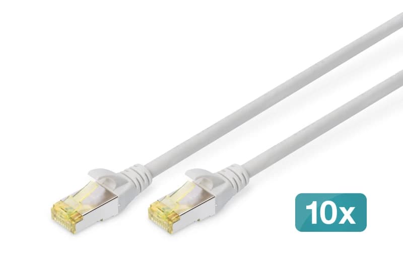 Digitus CAT 6A S/FTP patch cord. 10 pieces