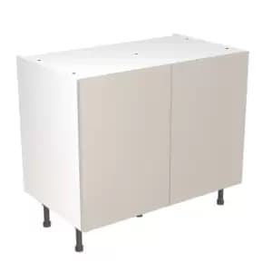 KitchenKIT Slab 100cm Base Unit - Gloss Light Grey