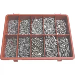 Pozi Countersunk Self Tapping Screw Kit A2 AVG-900PC