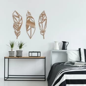 Feather - Copper Copper Decorative Metal Wall Accessory