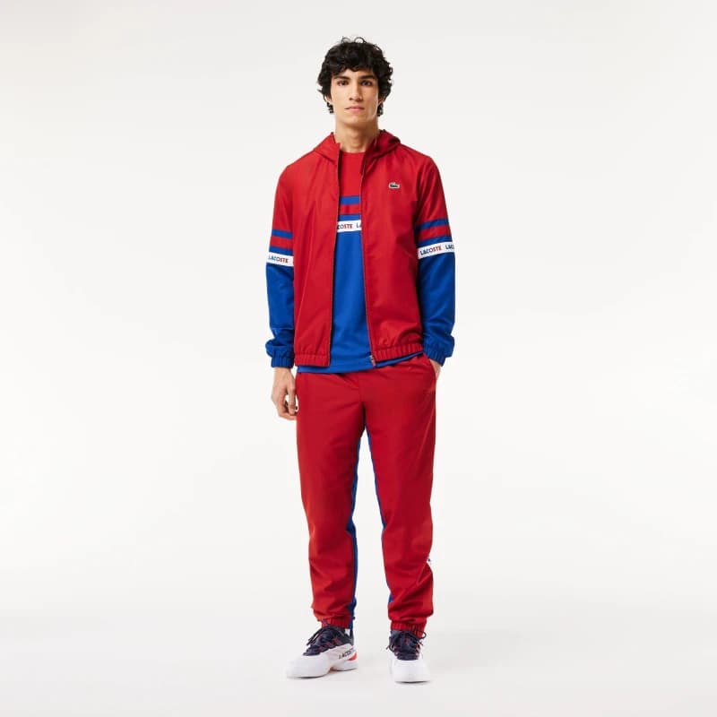 Lacoste Stripe Track Jacket - Red Red XS
