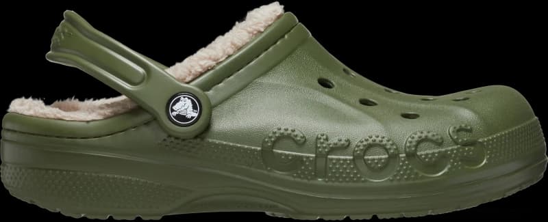 Crocs Unisex Baya Lined Clogs Army Green / Multi W8/M7