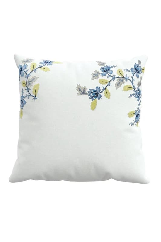 Sanderson 'Enys Garden' Square Pillowcase Pair White