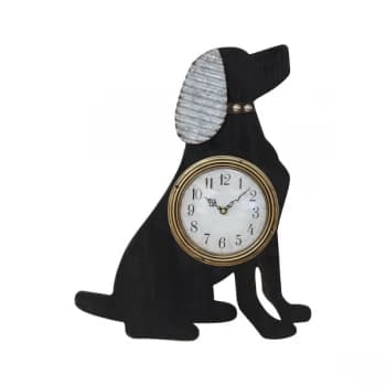 Wooden Dog Shaped Wall Clock - 50cm