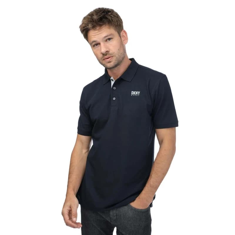 DKNY Tonal Logo Polo - Blue Blue S