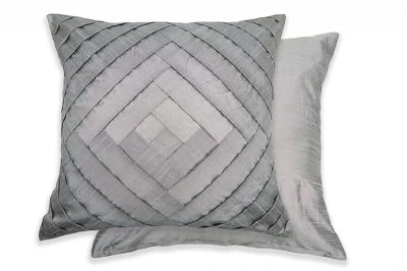 Gio Cushion Cover In Grey Silver