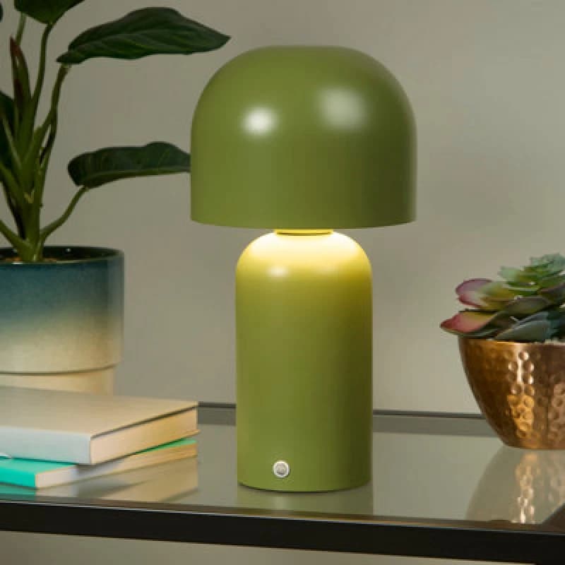 SO'HOME Mushroom Rechargeable USB LED Table Lamp olive ONE SIZE