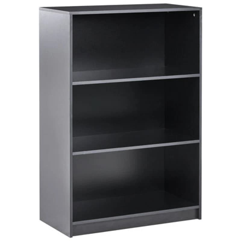 Beliani 3 Tier Bookcase Zehna 117cm Black