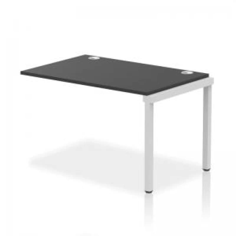 Impulse Impulse Bench Single Row Ext Kit 1200 Silver Frame Office Bench Desk Black IMBSXT12BLKS