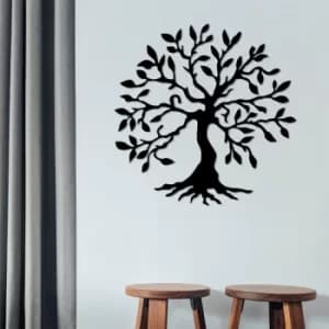 Tree 3 Black Decorative Metal Wall Accessory