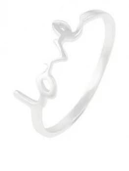 Accessorize Sterling Silver Love Ring - Silver