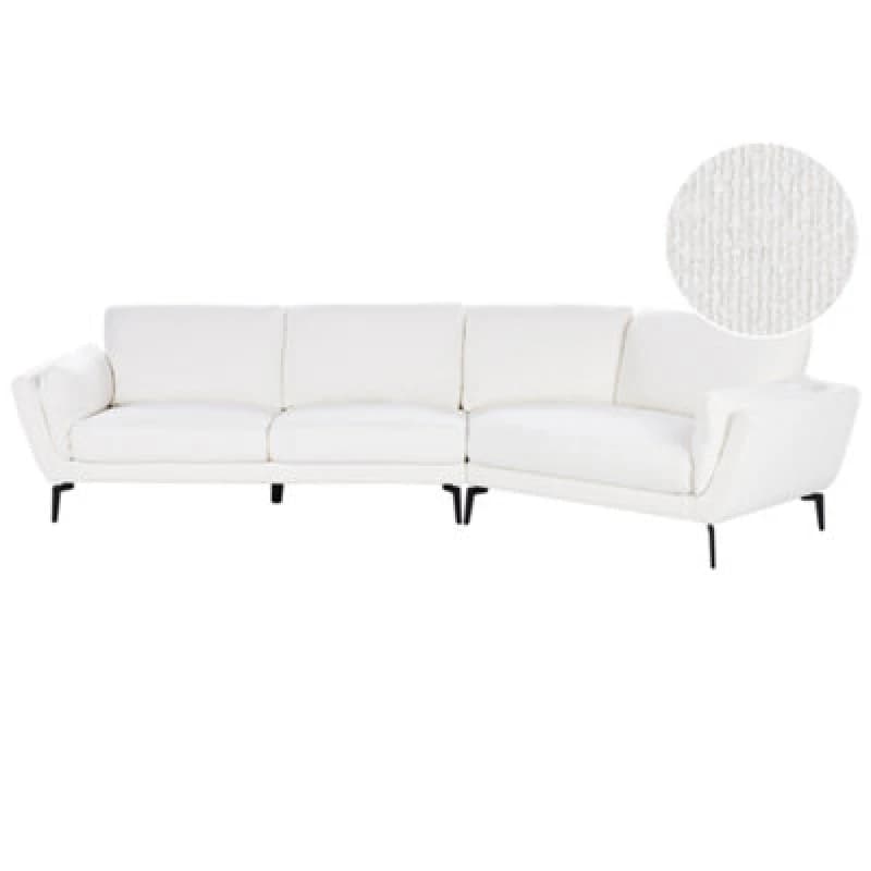 Beliani Sofa 3 Seater Kansseli Boucle White