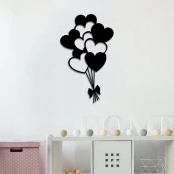 Balloons - Black Decorative Metal Wall Accessory