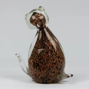 Objets d'Art Glass Ornament - Cat