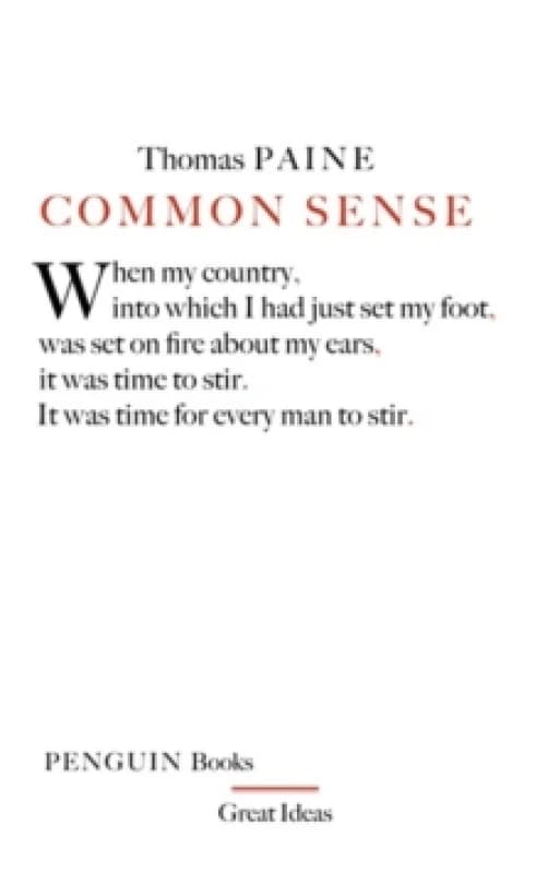 Common Sense. Paperback. By Thomas Paine Books