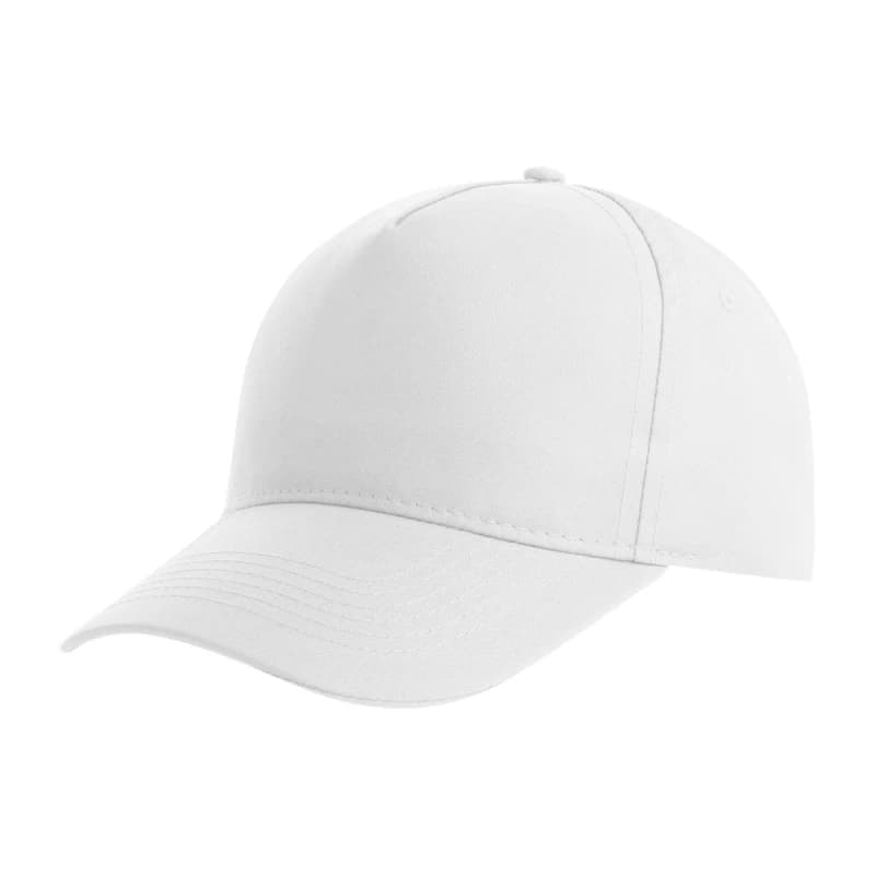 Atlantis Recy Five 5 Panel Baseball Cap in White White Unisex One Size