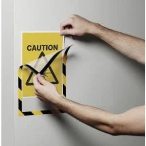 Durable DURAFRAME Magnetic Security A4 Yellow Black Pack of 5