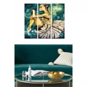 MDF314553086 Multicolor Decorative MDF Painting (3 Pieces)