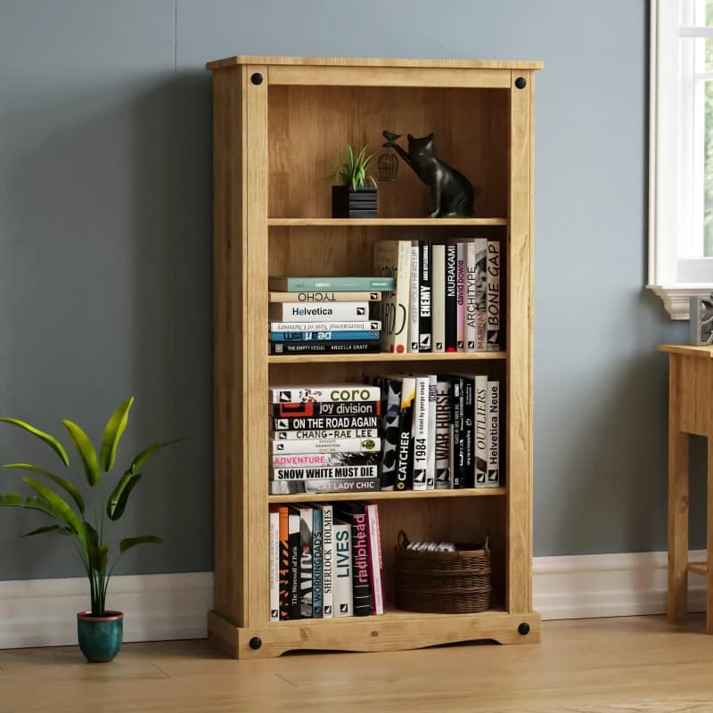 Lassic Vida Designs Corona Medium Bookcase Pine unisex 3 Tier