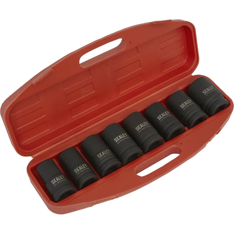 Loops 8 Piece PREMIUM Impact Socket Set - 1" Sq Drive - Deep Sockets - High Torque Multi