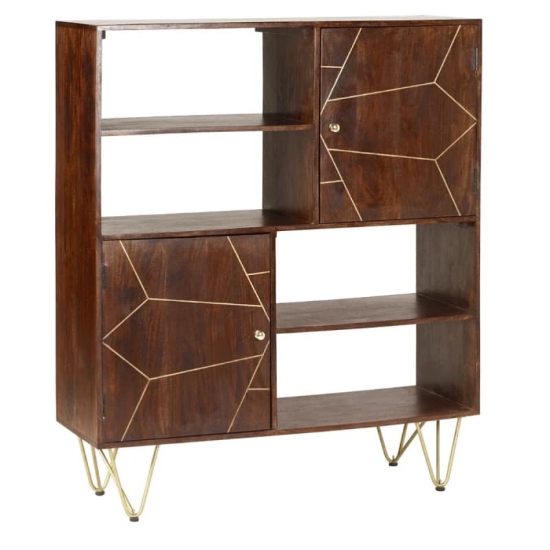 Indian Hub Dark Gold Display Cabinet