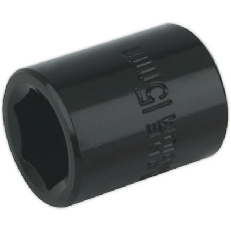 Loops 15mm Forged Impact Socket - 3/8 Inch Sq Drive - Chrome-Vanadium Wrench Socket Multi
