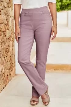 Premium Pull-On Twill Straight Leg Jeans 31"