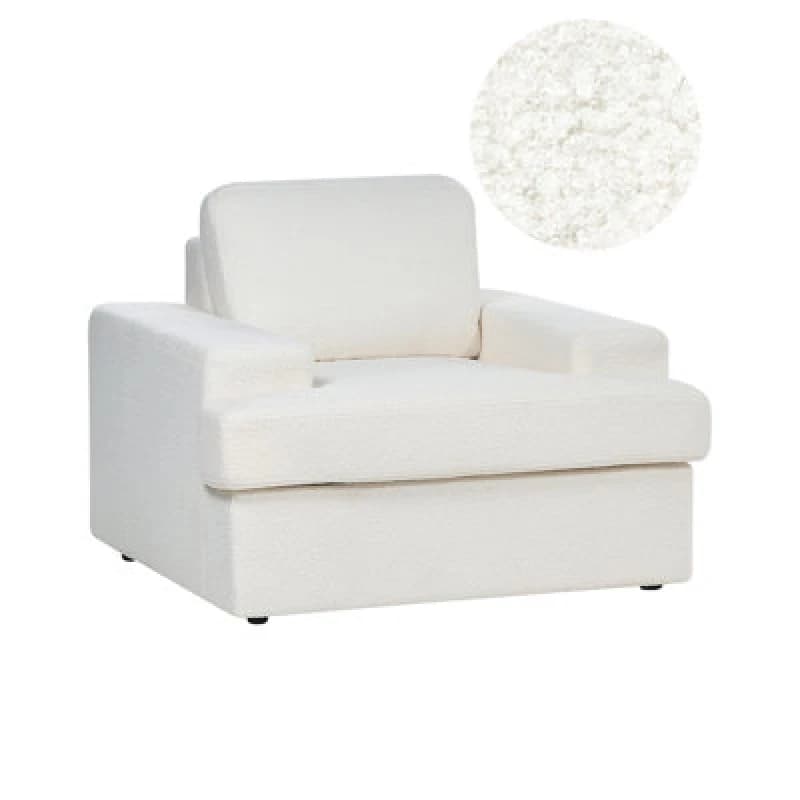 Beliani Armchair Alla Boucle Off-White