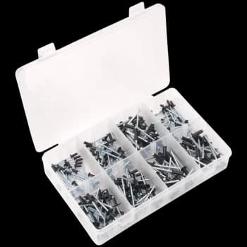Sealey 200 Piece Black Anodised Rivet Assortment