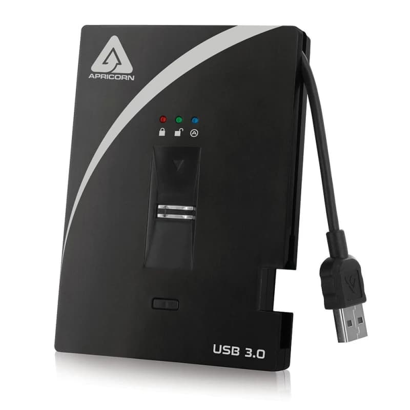 Apricorn Aegis Bio external hard drive 2 TB Black