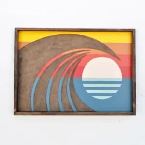 LAZ072 Multicolor Decorative Wooden Wall Accessory