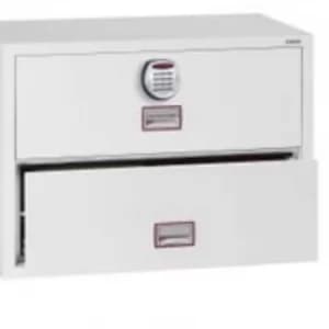 World Class Lateral Fire File FS2412E 2 Drawer Filing Cabinet with Electronic Lock