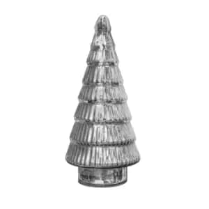 Juniper Small Glass Tree Ornament Silver