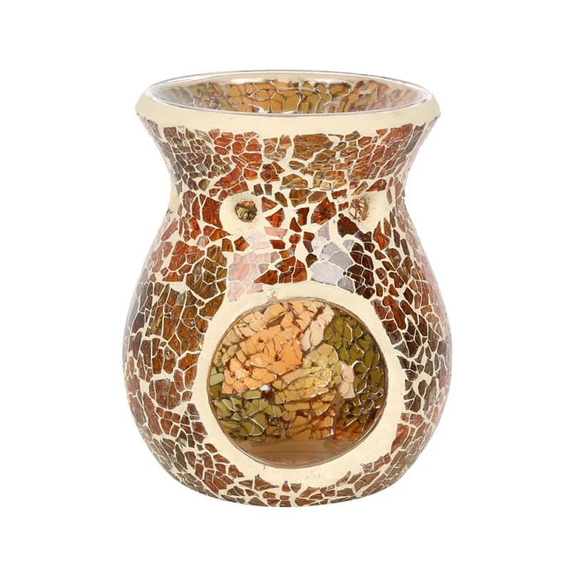 Simplhome Small Brown Crackle Oil Burner Multi
