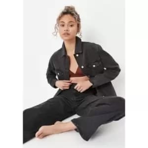 Missguided Tall Oversized Denim Jacket - Black