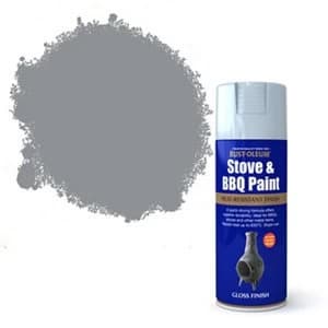 Rust-Oleum Stove & bbq Matt Silver effect Multi-surface Spray Paint 400ml