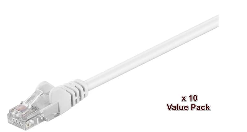 Microconnect V-UTP503WVP networking cable White 3m Cat5e U/UTP (UTP)
