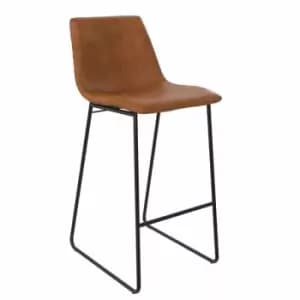 Bowden Upholstered Molded Kitchen Dining Room Barstool Caramel Maple By Dorel