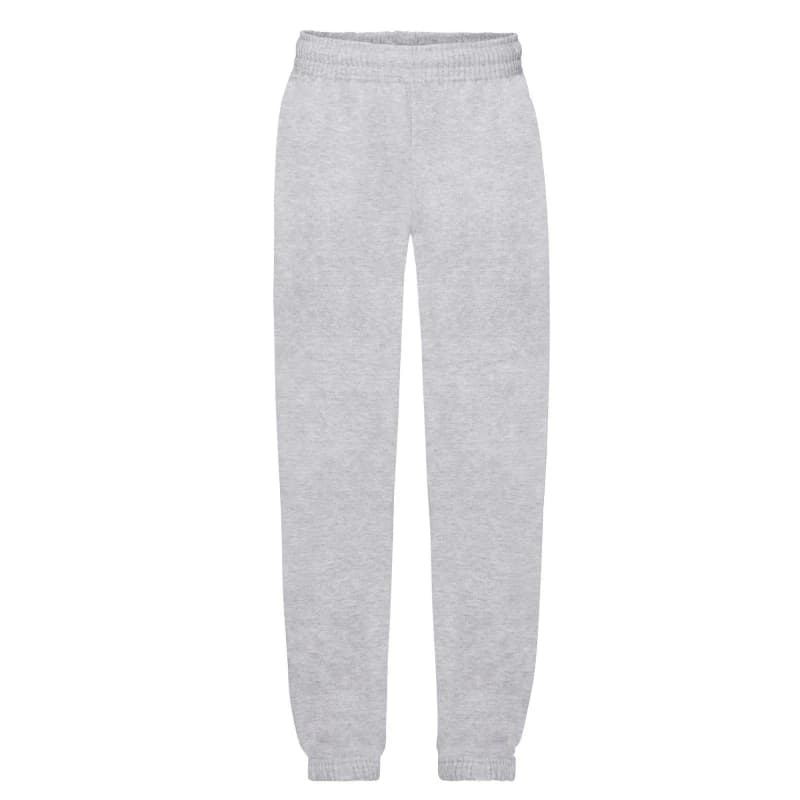 Fruit Of The Loom Heather Elasticated Hem Jogging Bottoms Grey
